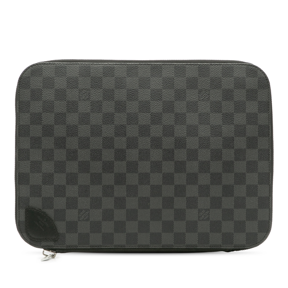 Pre-Loved Louis Vuitton Damier Graphite Horizon Laptop Sleeve - Picture 1 of 11